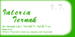 valeria ternak business card